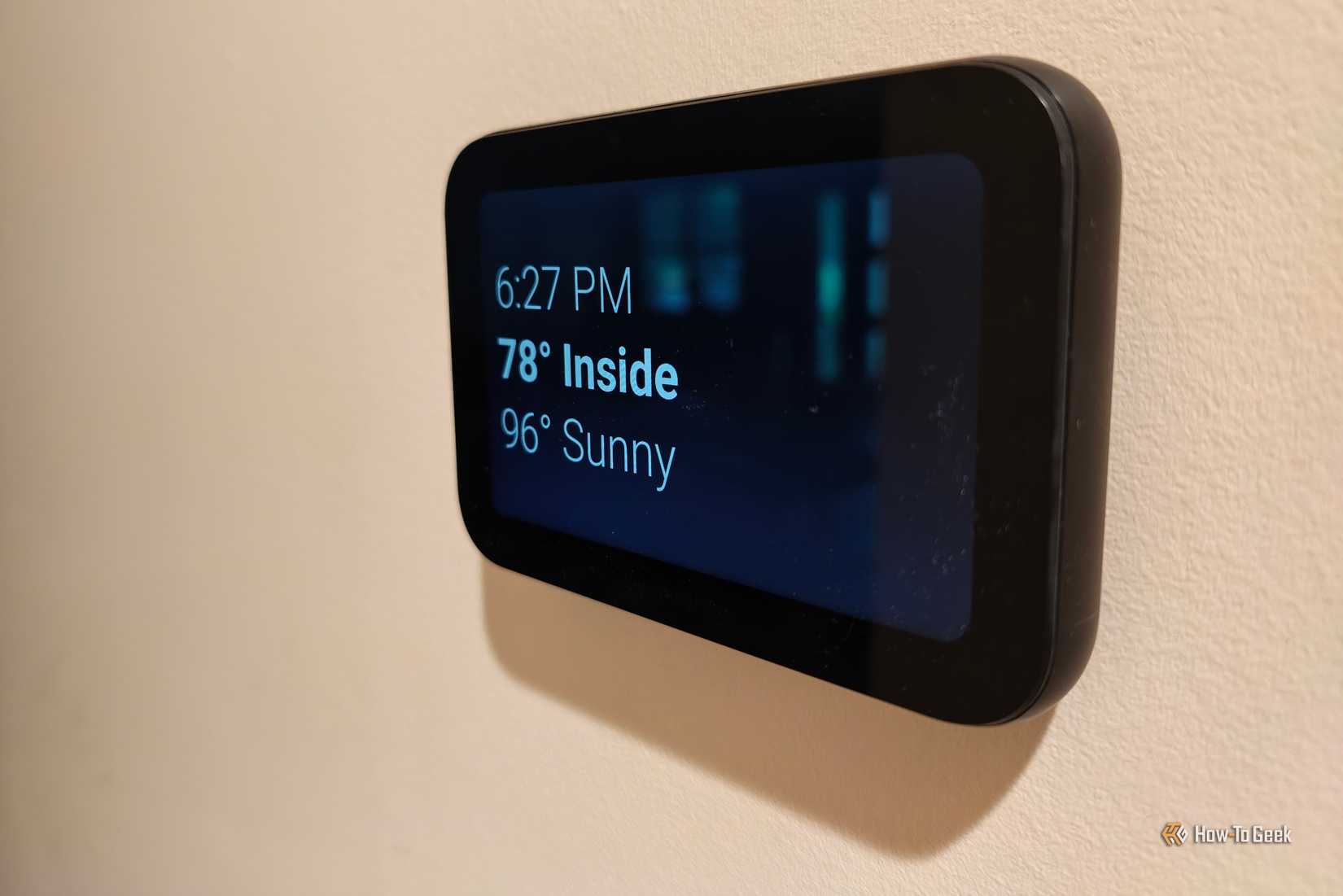 Honeywell X8S smart thermostat on a wall. 