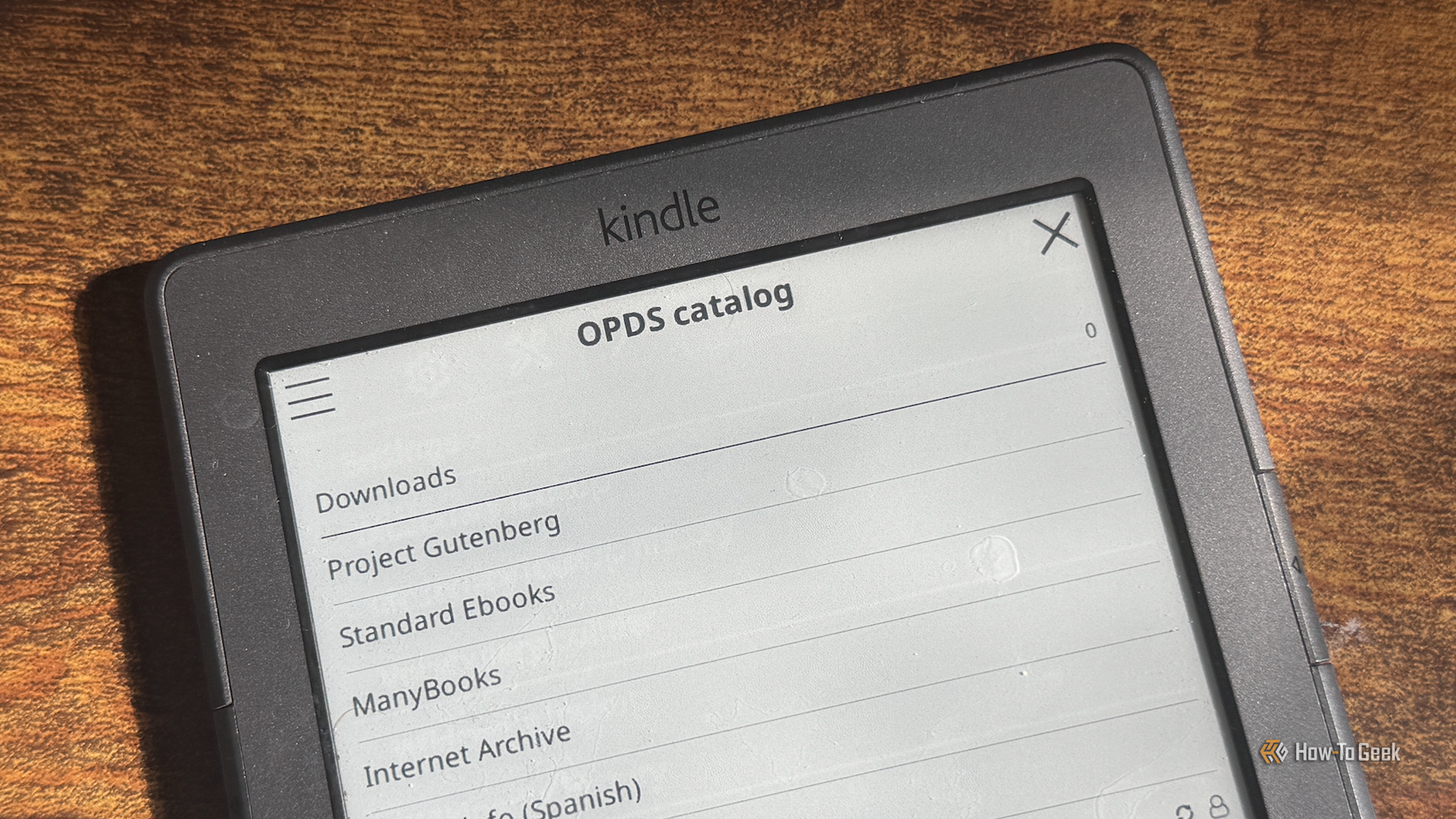 OPDS catalog in KOReader on a Kindle 4.
