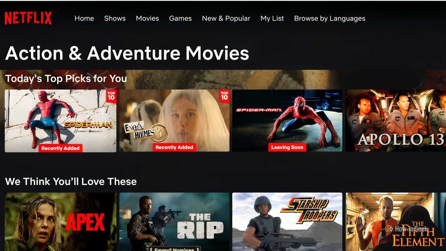 Как Netflix сохраняет лидерство в индустрии стриминга спустя 19 лет Страница жанра приключенческих фильмов в интерфейсе Netflix
