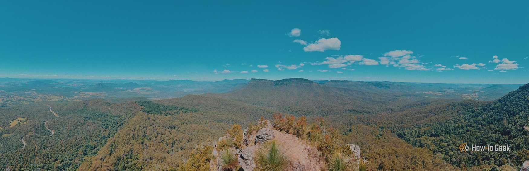 Queensland outback panorama image shot on an iPhone and processed with Spektrafilm.