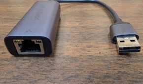 A USB to Ethernet adapter.