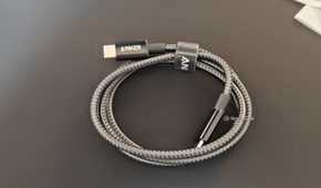 An Anker USB-C to USB-C cable.