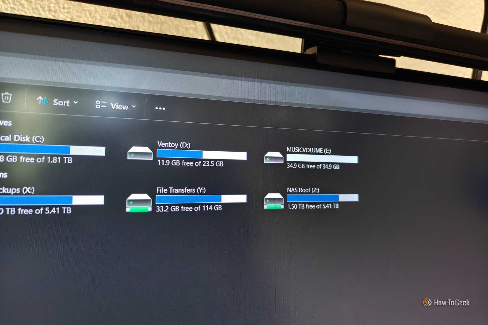 Ventoy USB and a second, free partition all on one USB drive.