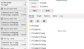 File times shown in TeraCopy