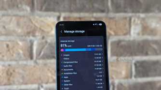 Samsung Galaxy storage settings menu