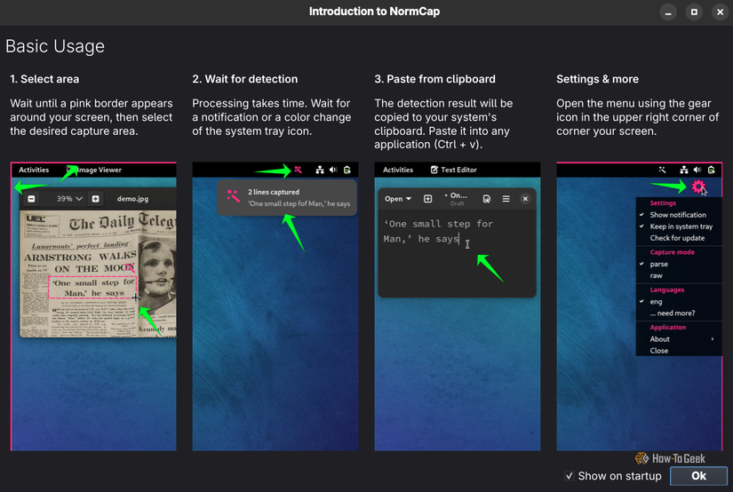 Screenshot of NormCap