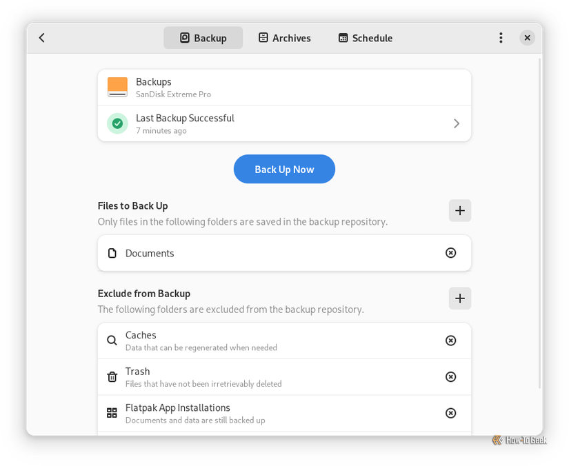 Screenshot of using Pika Backup-1