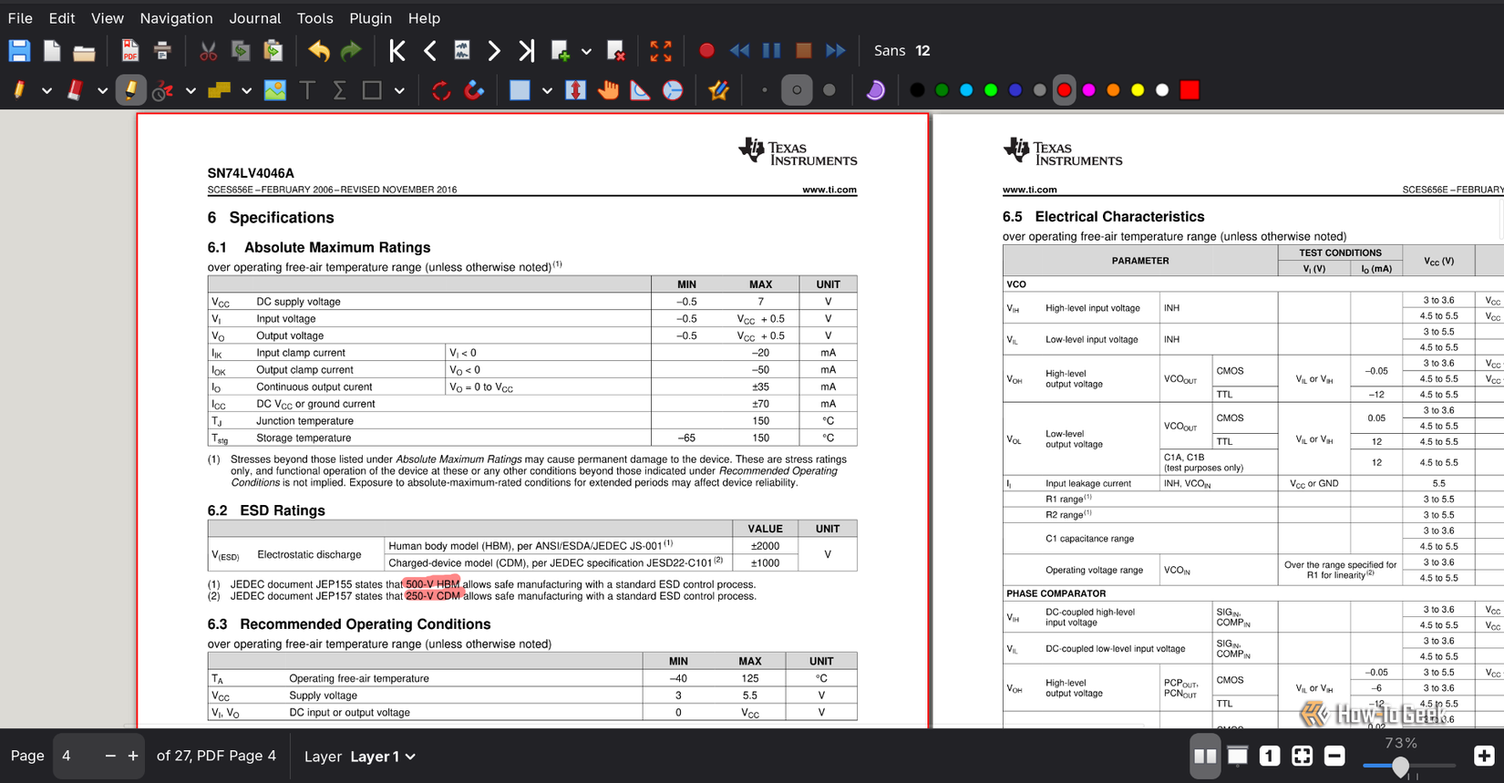 Screenshot of xournal++