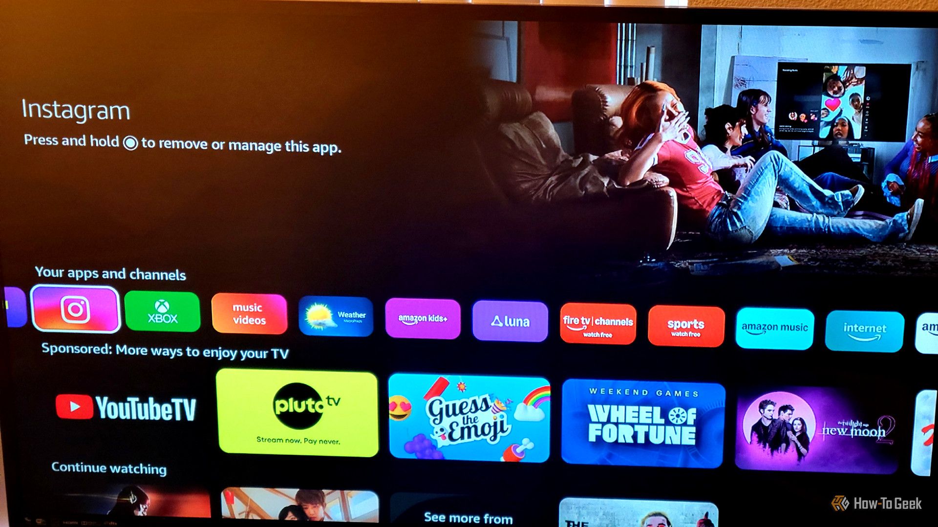 The Instagram App on Fire TV