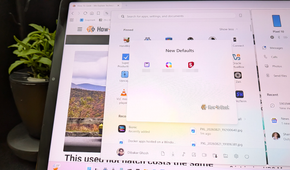 The Windows 11 start menu with 3 secret apps in a folder titled default apps.