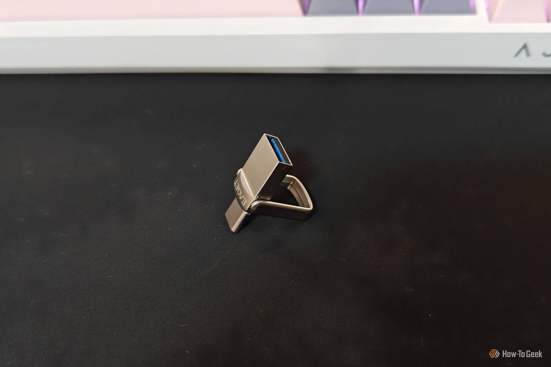 A tiny USB drive.