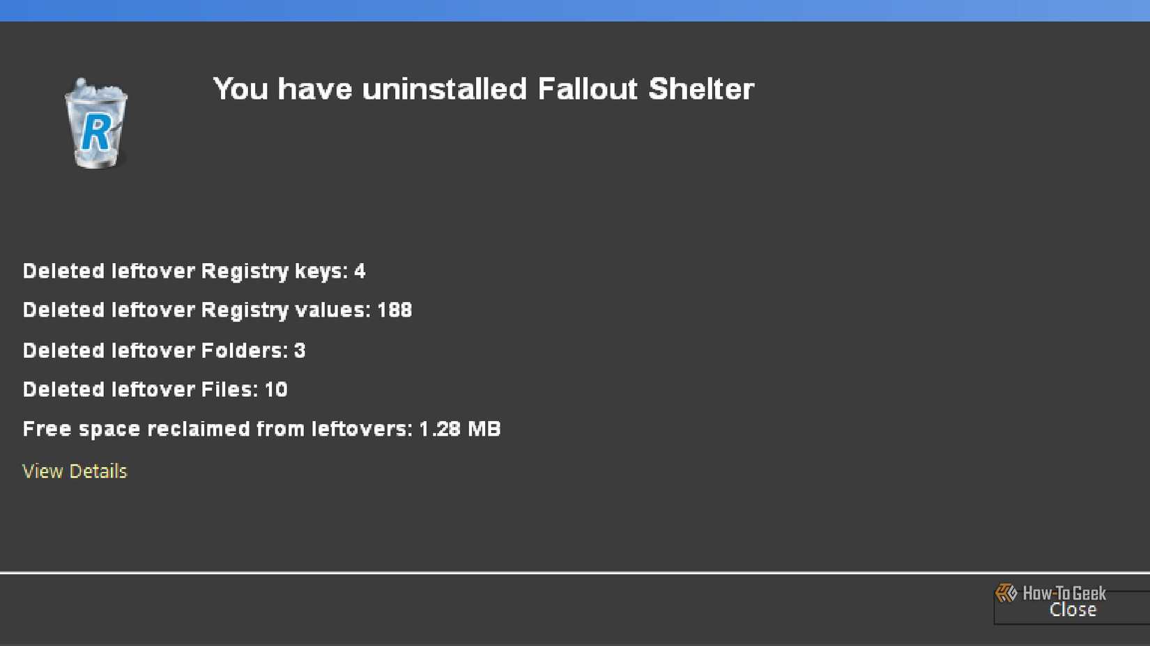 Uninstalling fallout shelter with Revo