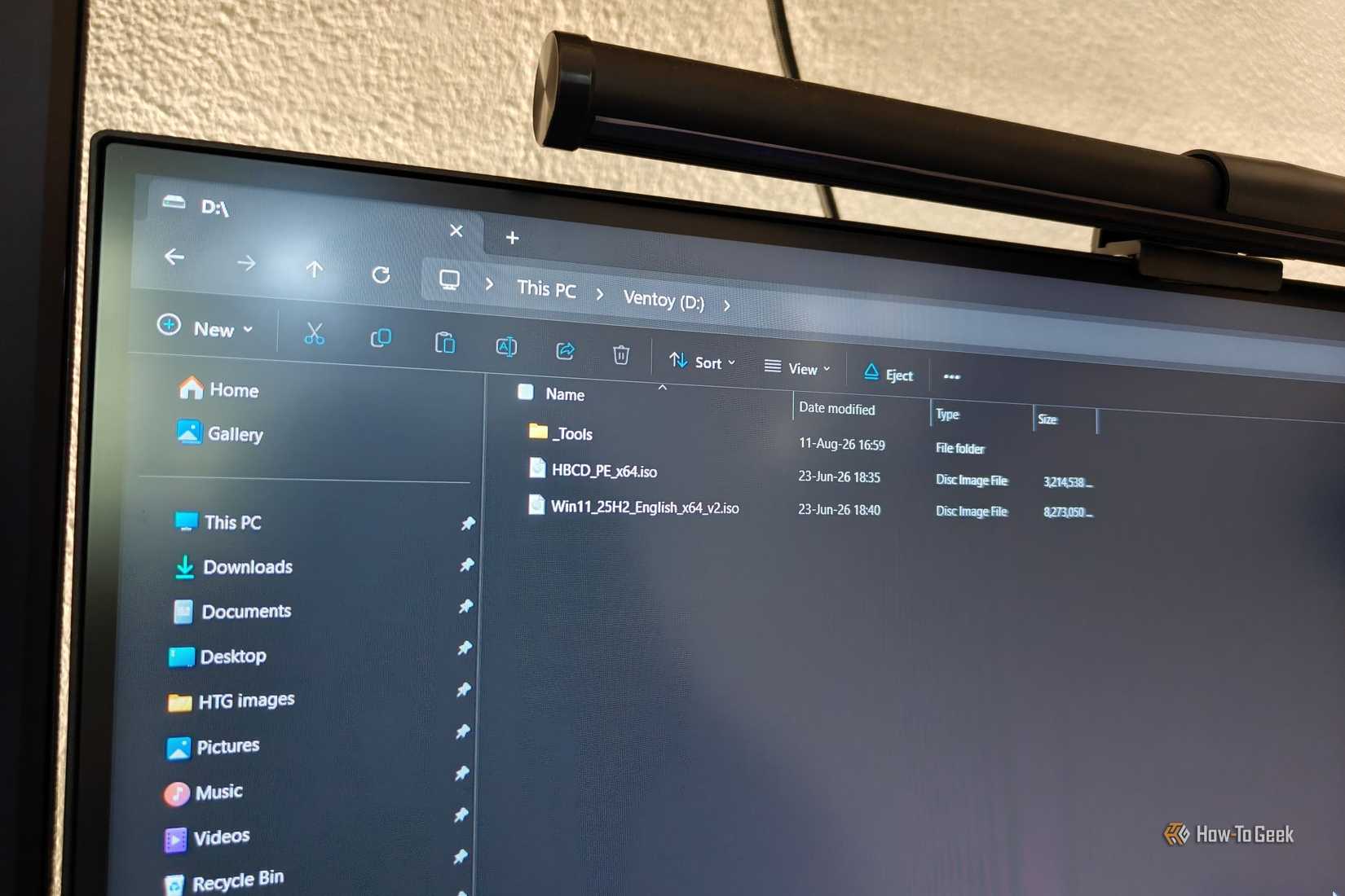 Ventoy USB on a PC.