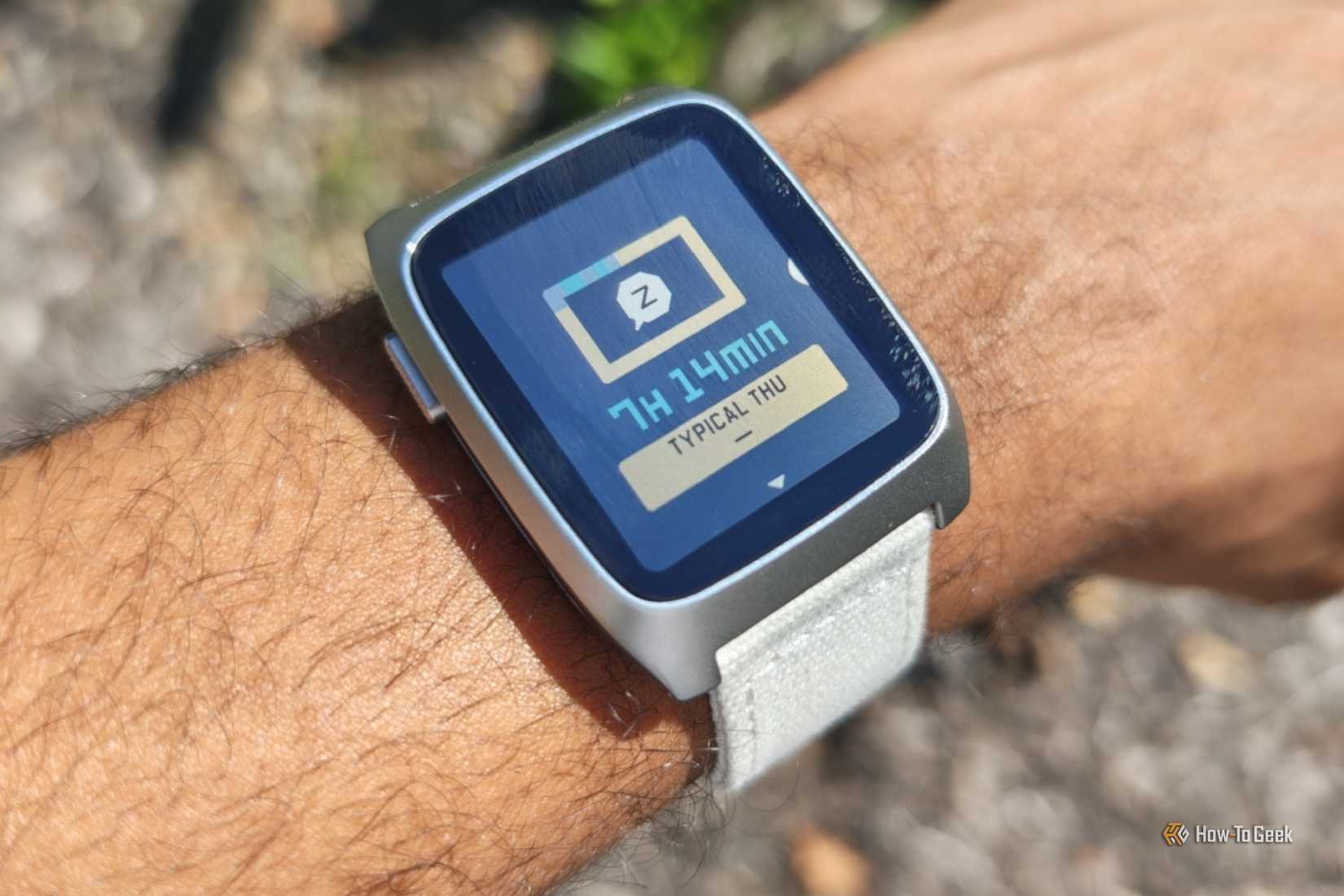 Sleep tracking on a Pebble Time 2.