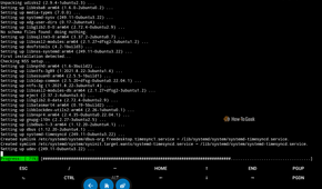 Updating and installing packages in Termux.