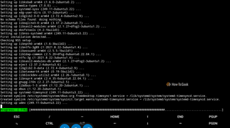 Updating and installing packages in Termux.
