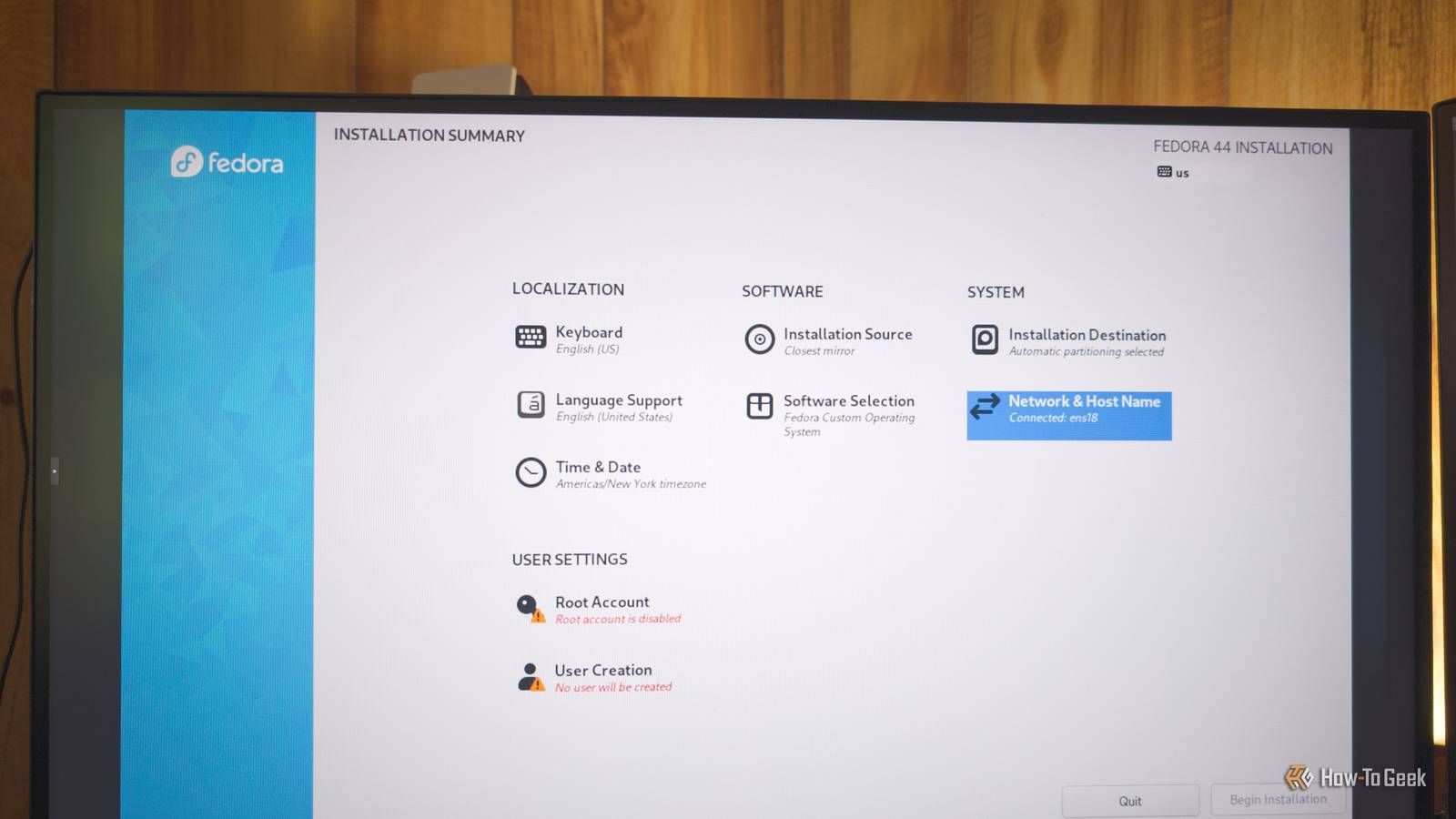 Fedora Everything Installation Desktop