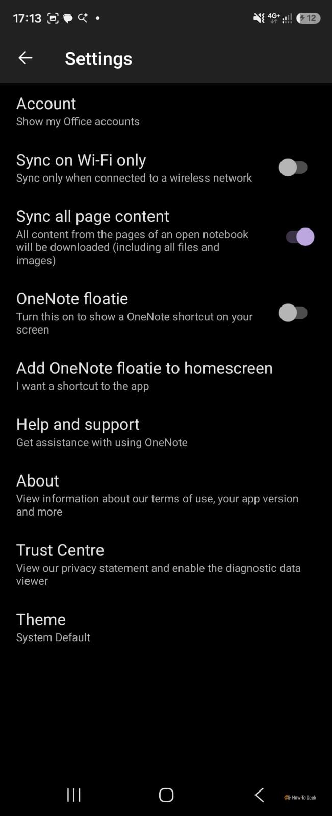 настройки OneNote — иллюстрация 4 к материалу