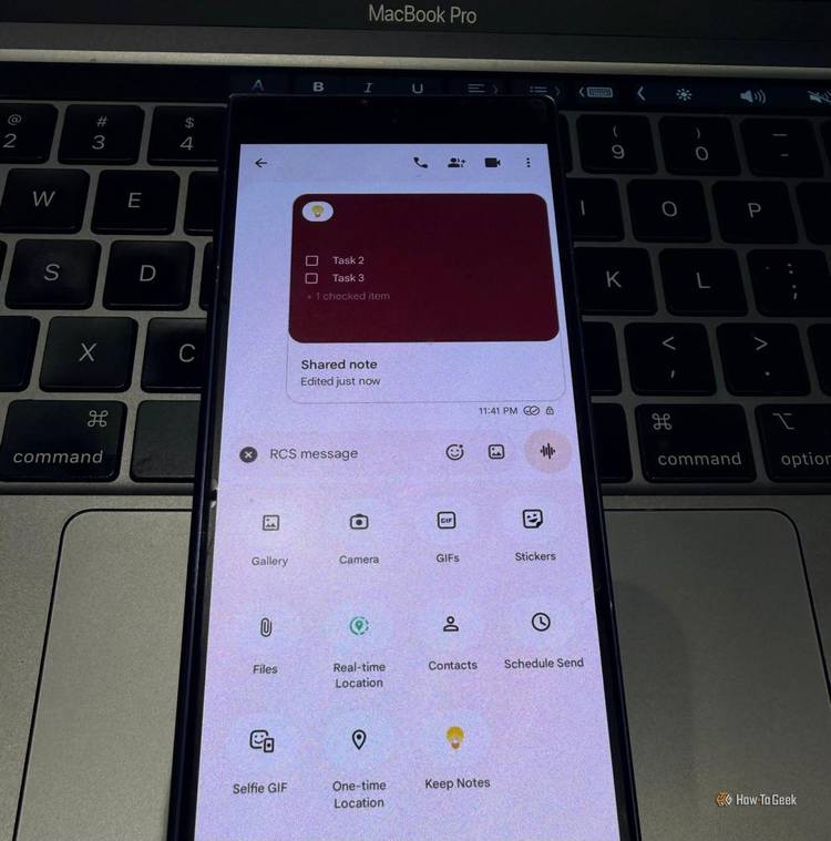 Google Keep integrated in Google Messages