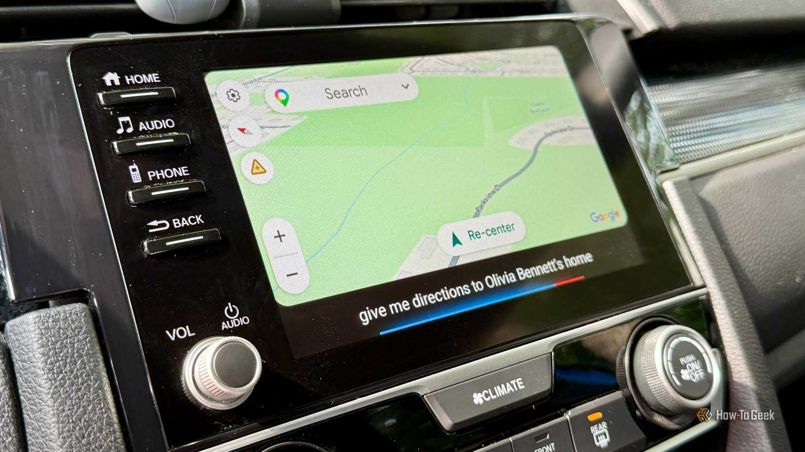 Карты Google на дисплее Android Auto Карты Google на дисплее Android Auto