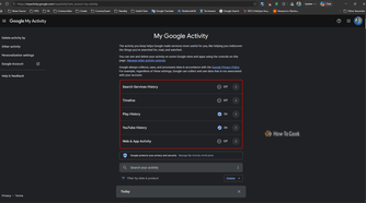 Web & App Activity is one of several activity controls on your Google account. It manages activity saved from certain Google services, while separate controls handle services such as YouTube, Play, and Timeline