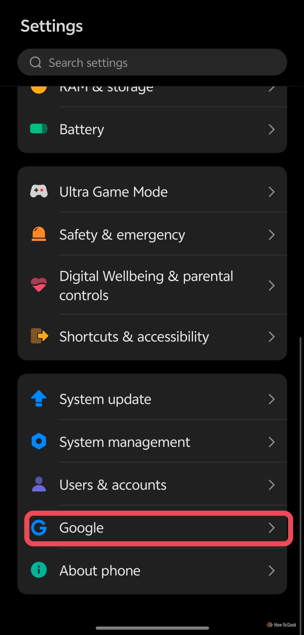 Настройки рекламного идентификатора в меню Android