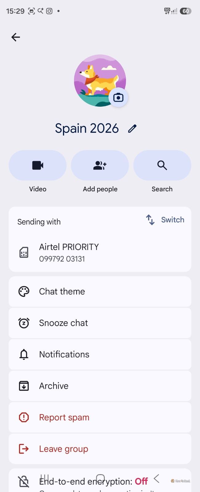Group photo added to group chat