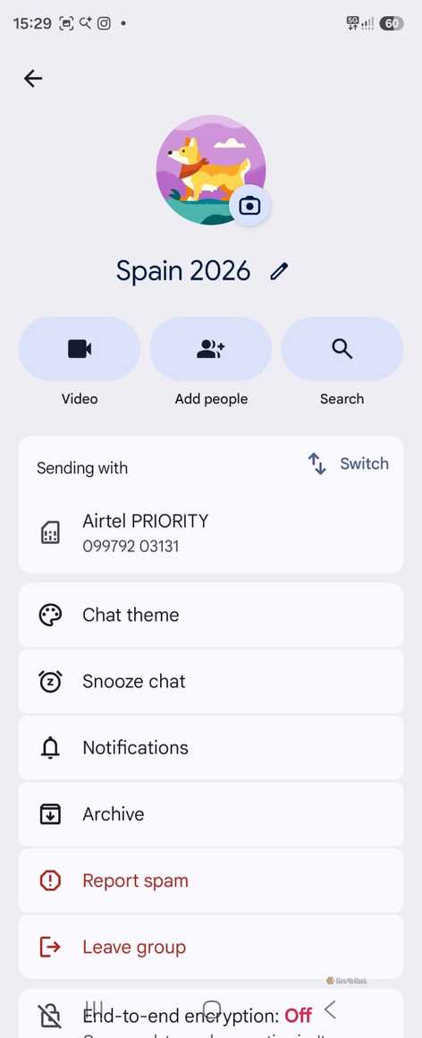 Group photo added to group chat