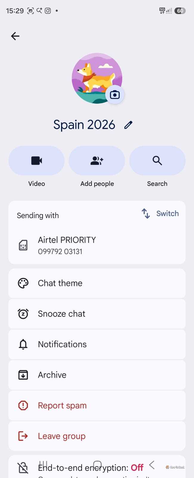 Group photo added to group chat