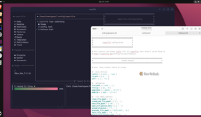 hotkeys.toml open in a text editor listing the basic action, navigation, and file panel keybindings.