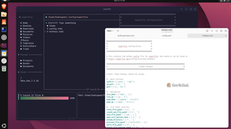 hotkeys.toml open in a text editor listing the basic action, navigation, and file panel keybindings.