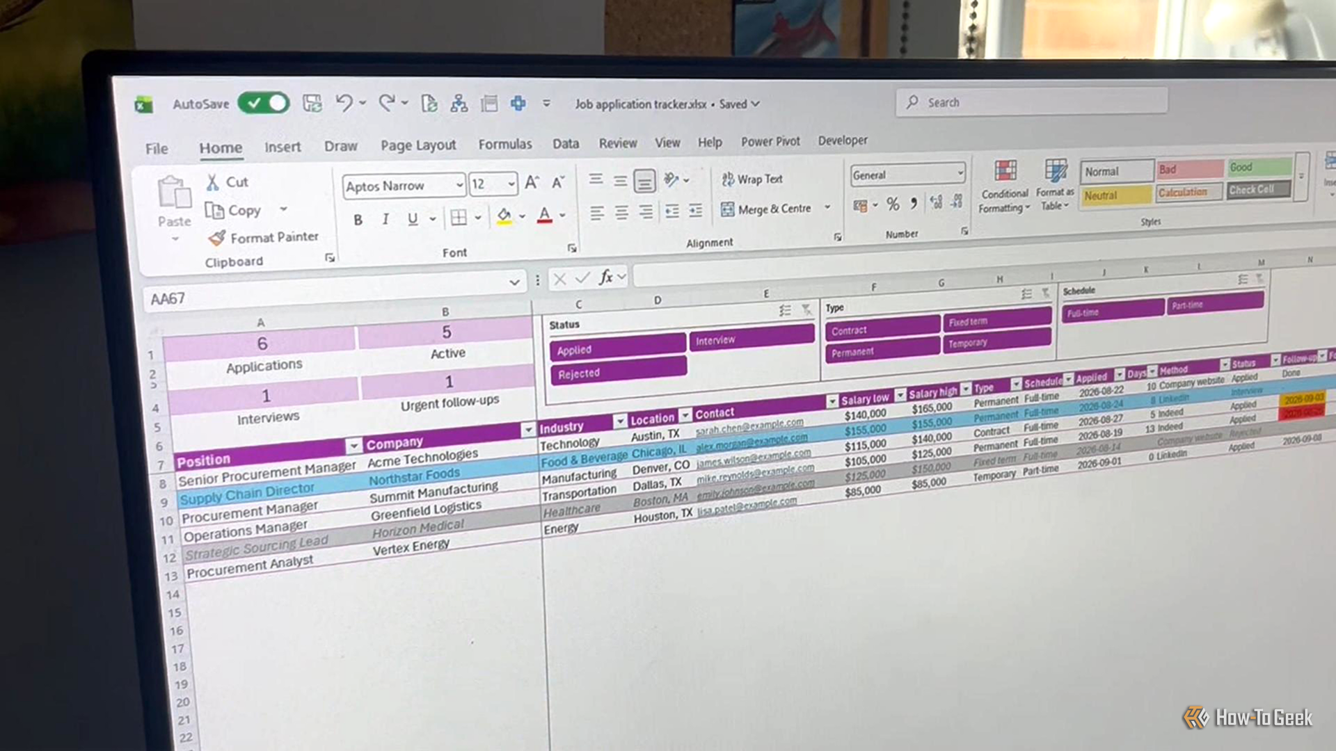 I built an Excel job tracker that tells me more than where I applied