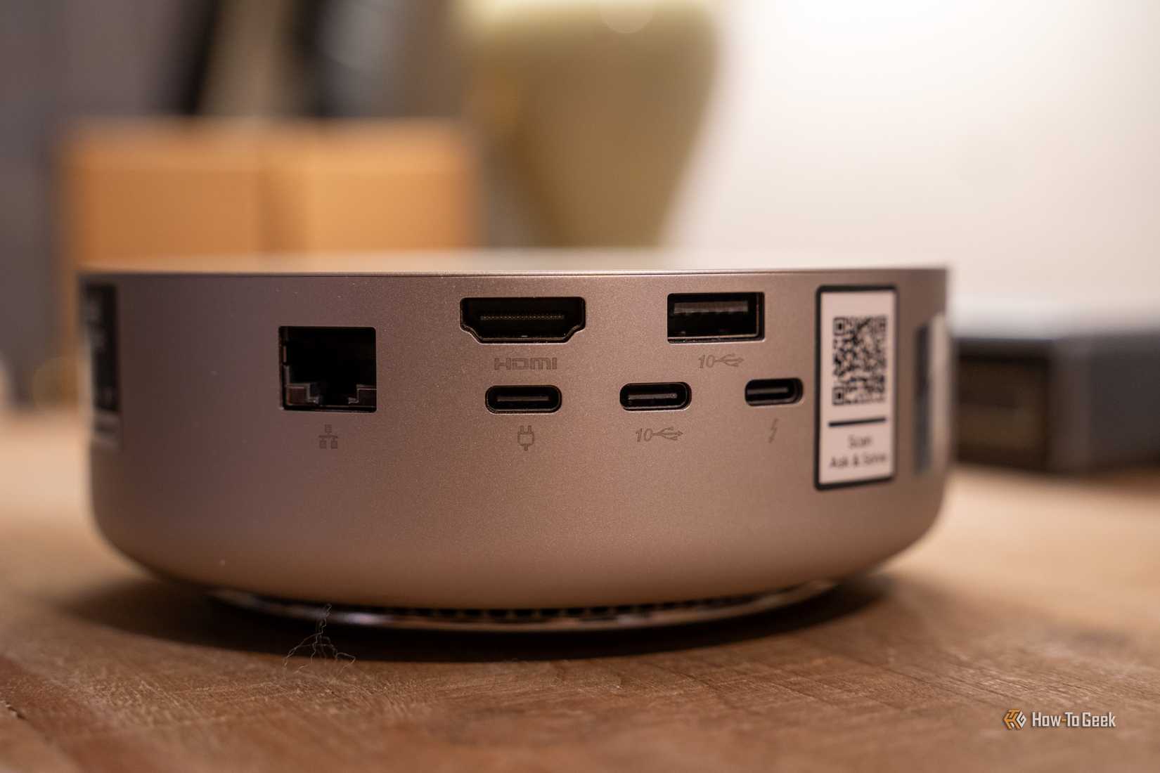 Lenovo Yoga Mini Gen 11 rear Ethernet HDMI USB-A and USB-C ports.