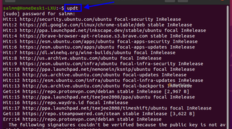 Screenshot of Linux Bash displaying the Terminal with an alias in use as an example