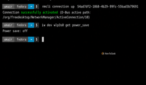 Linux Wi-Fi Power-Save Terminal Session