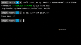Linux Wi-Fi Power-Save Terminal Session