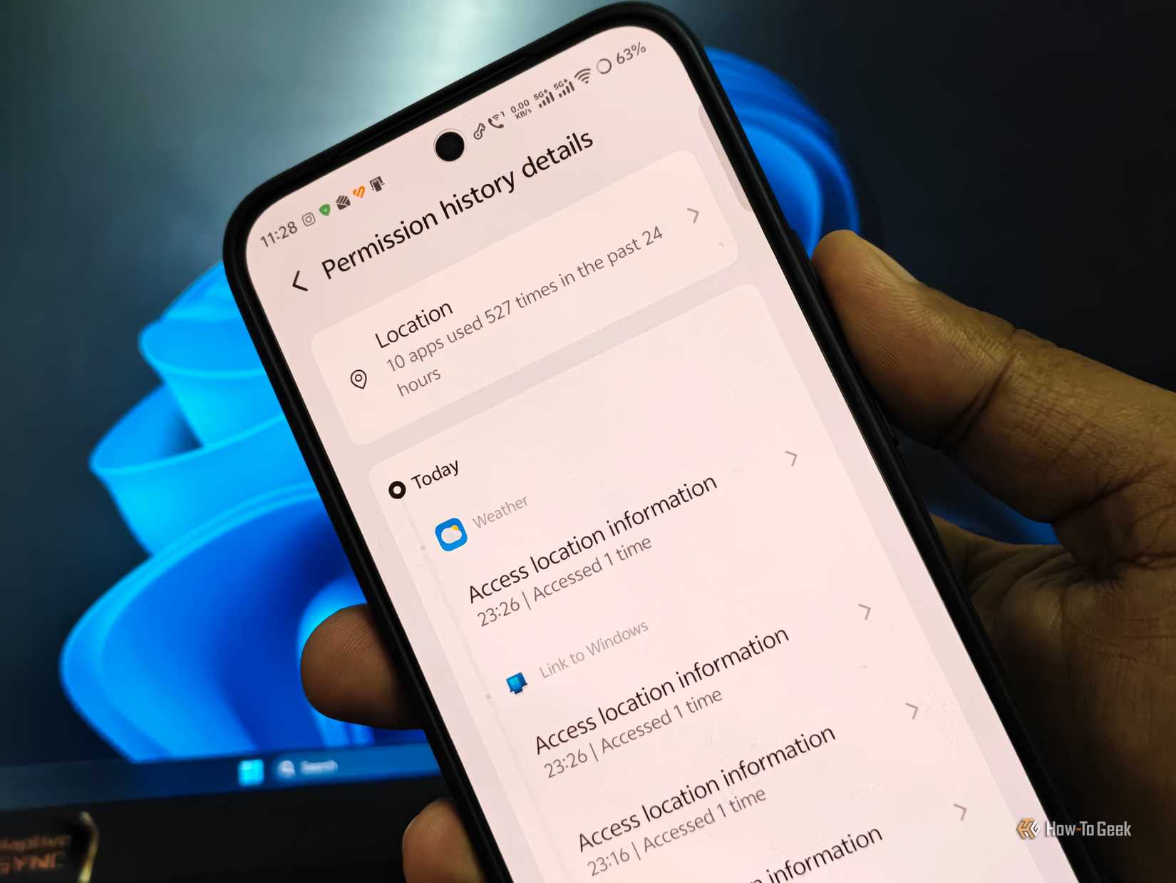 Как ограничить фоновый доступ приложений к геолокации на Android для экономии заряда Панель конфиденциальности Android с историей доступа приложений к геолокации
