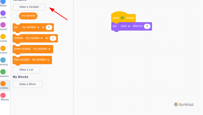 Скрипт таймера реакции Блоки кода для создания таймера реакции в Scratch