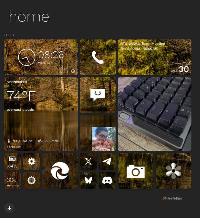 Режим рабочего стола Windows 8 Режим рабочего стола Windows 8 на внутреннем дисплее складного устройства