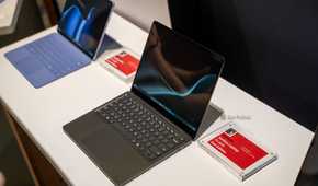 Microsoft Surface Laptop 13-inch 2nd Edition black model with name plaque.