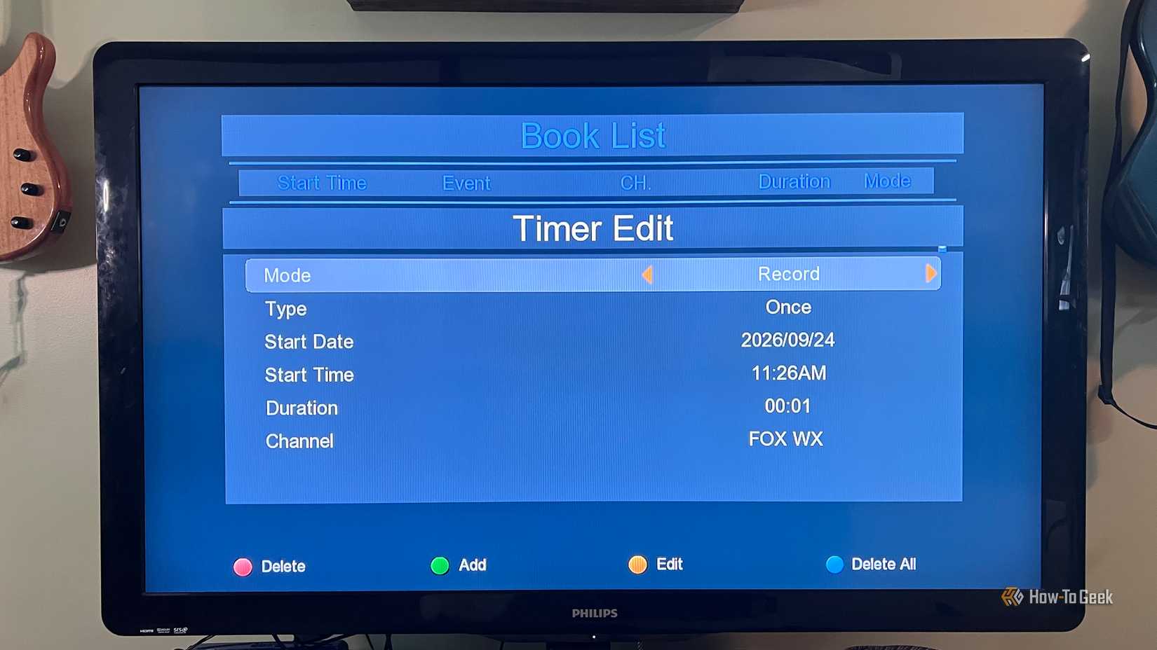 Ota Dvr Menu
