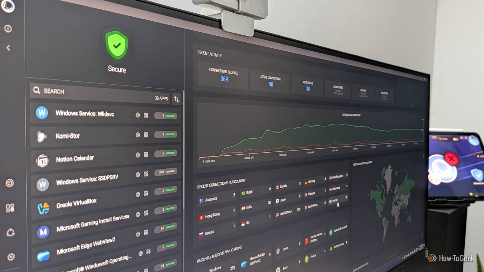 Альтернатива Pi-hole: как работает Portmaster для контроля сетевой активности Панель управления Portmaster с данными о сетевой активности приложений