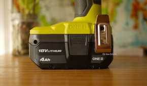 Ryobi 18V battery and an impact driver.