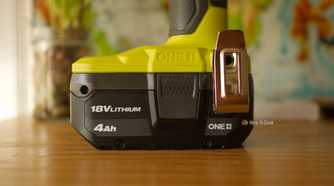 Ryobi 18V battery and an impact driver.