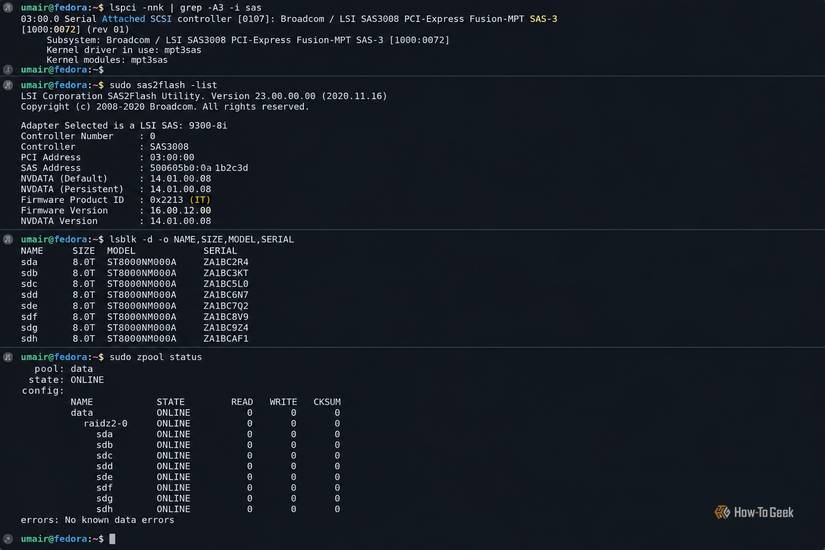 SAS and ZFS storage