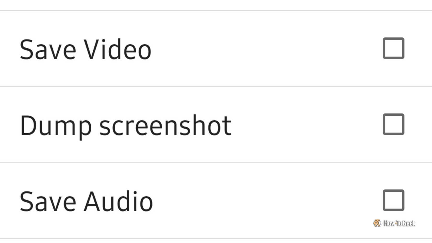 Save Video and Save Audio in Android Auto's settings