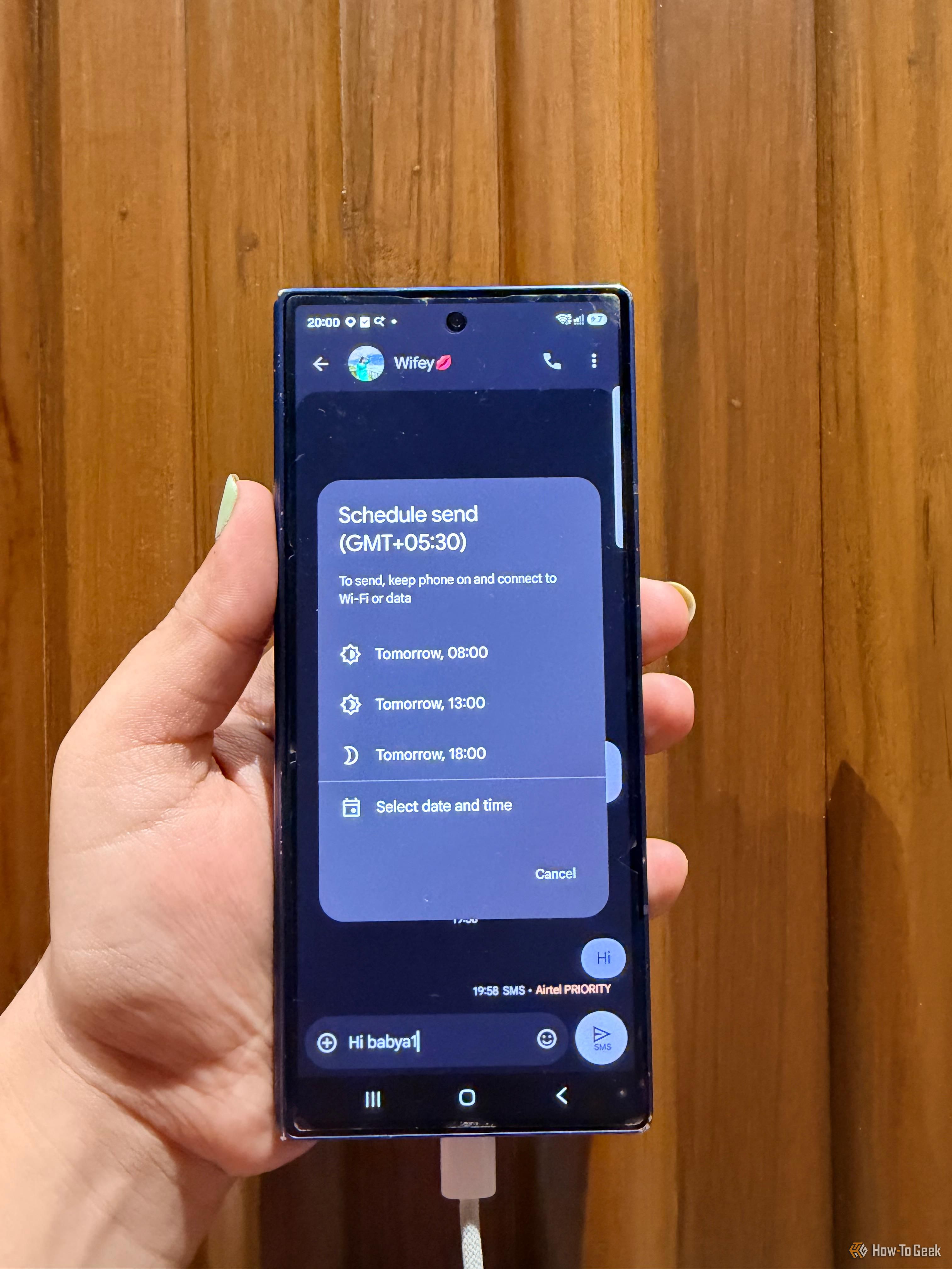 scheduled send in Google messages