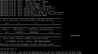 Shreding data using ShredOS