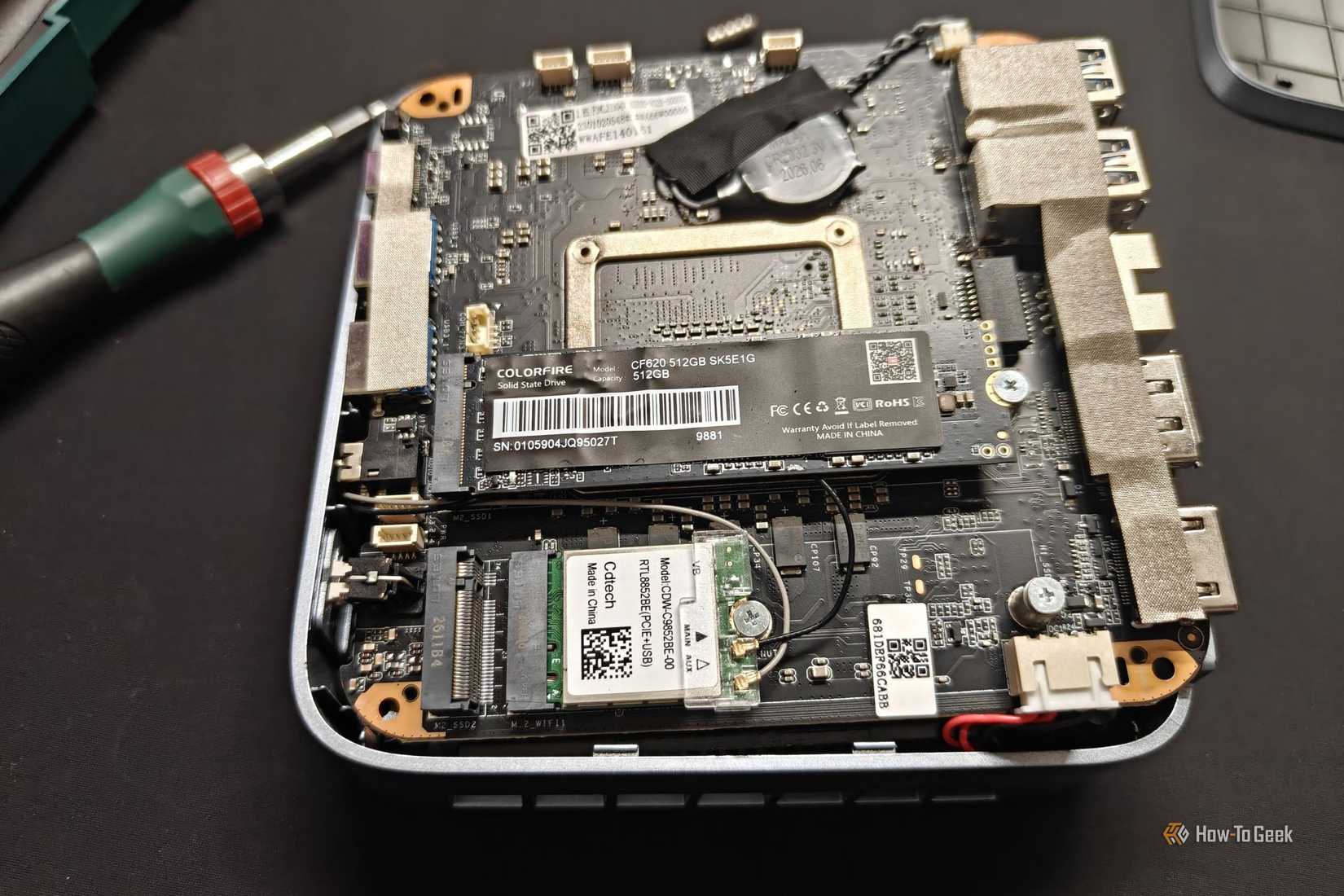 The Colorfire SSD in the Acemagic K5 mini PC.