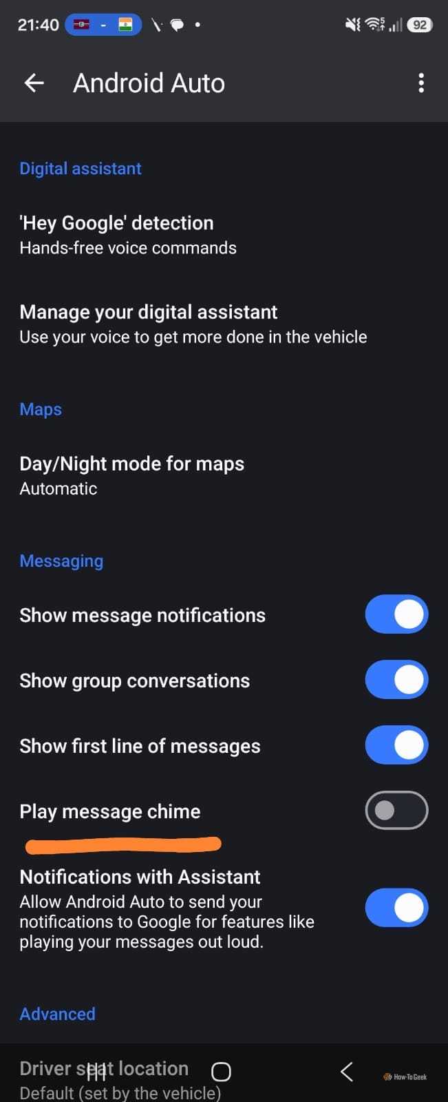Как отключить прерывание музыки в Android Auto из-за Google Messages — иллюстрация 5 к материалу Как отключить прерывание музыки в Android Auto из-за Google Messages — иллюстрация 5 к материалу